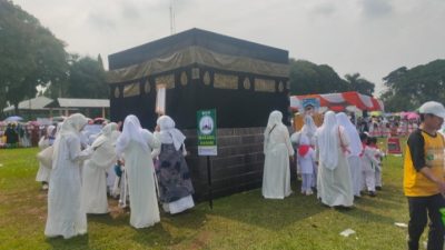 Sebanyak 3250 Siswa Siswi RA Mengikuti Manasik Haji Di Lapangan Armed
